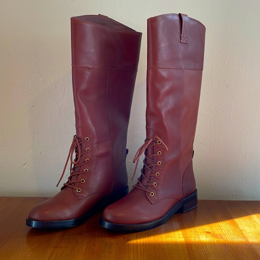 JCREW brown leather boots - perfect for fall 🍂